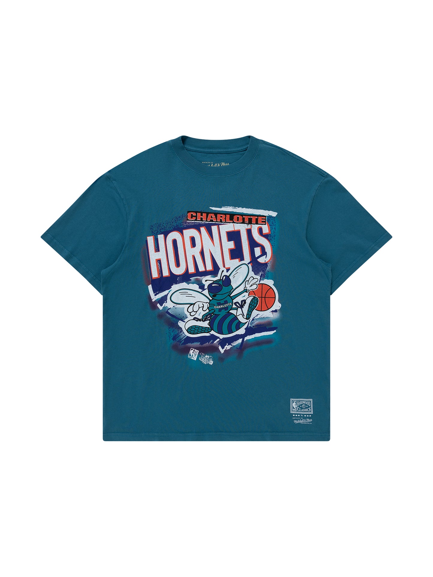 Mitch & Ness Charlotte Hornets Abstract Tee - Hornets Teal