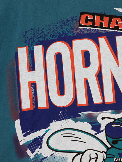 Mitch & Ness Charlotte Hornets Abstract Tee - Hornets Teal