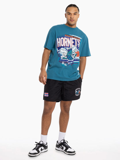 Mitch & Ness Charlotte Hornets Abstract Tee - Hornets Teal