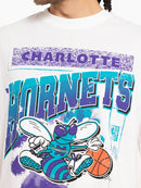 Mitchell & Ness Charlotte Hornets Brush Off 2.0 Tee - Vintage White