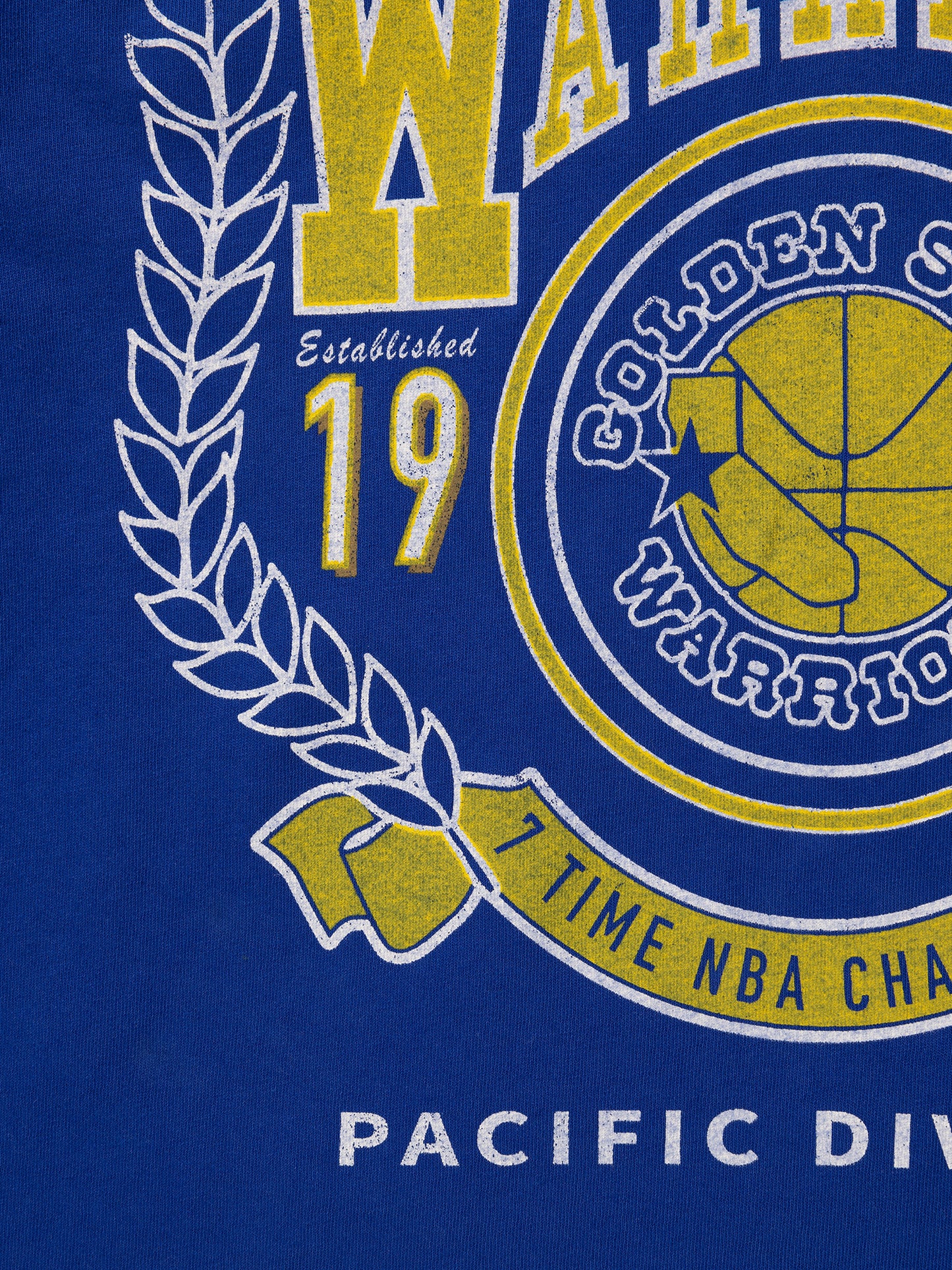 Mitchell & Ness Mens Golden State Warriors Arch Tee - Faded Blue