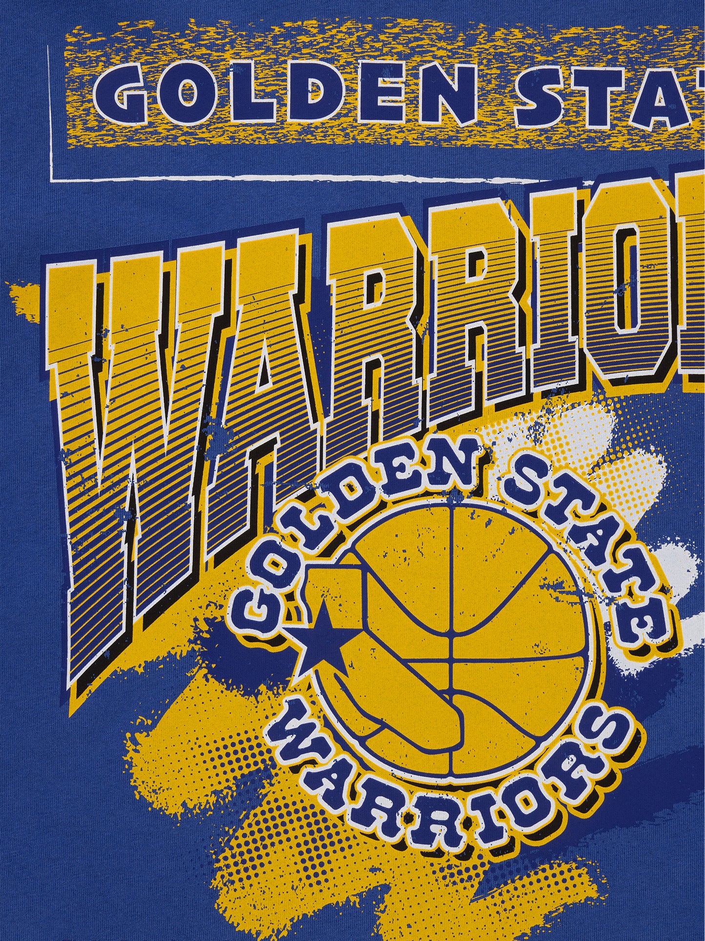 Mitchell & Ness Mens Golden State Warriors Brush Off 2.0 Tee - Warriors Blue