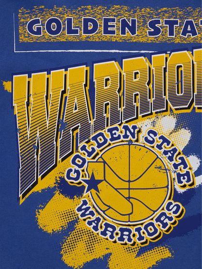Mitchell & Ness Mens Golden State Warriors Brush Off 2.0 Tee - Warriors Blue