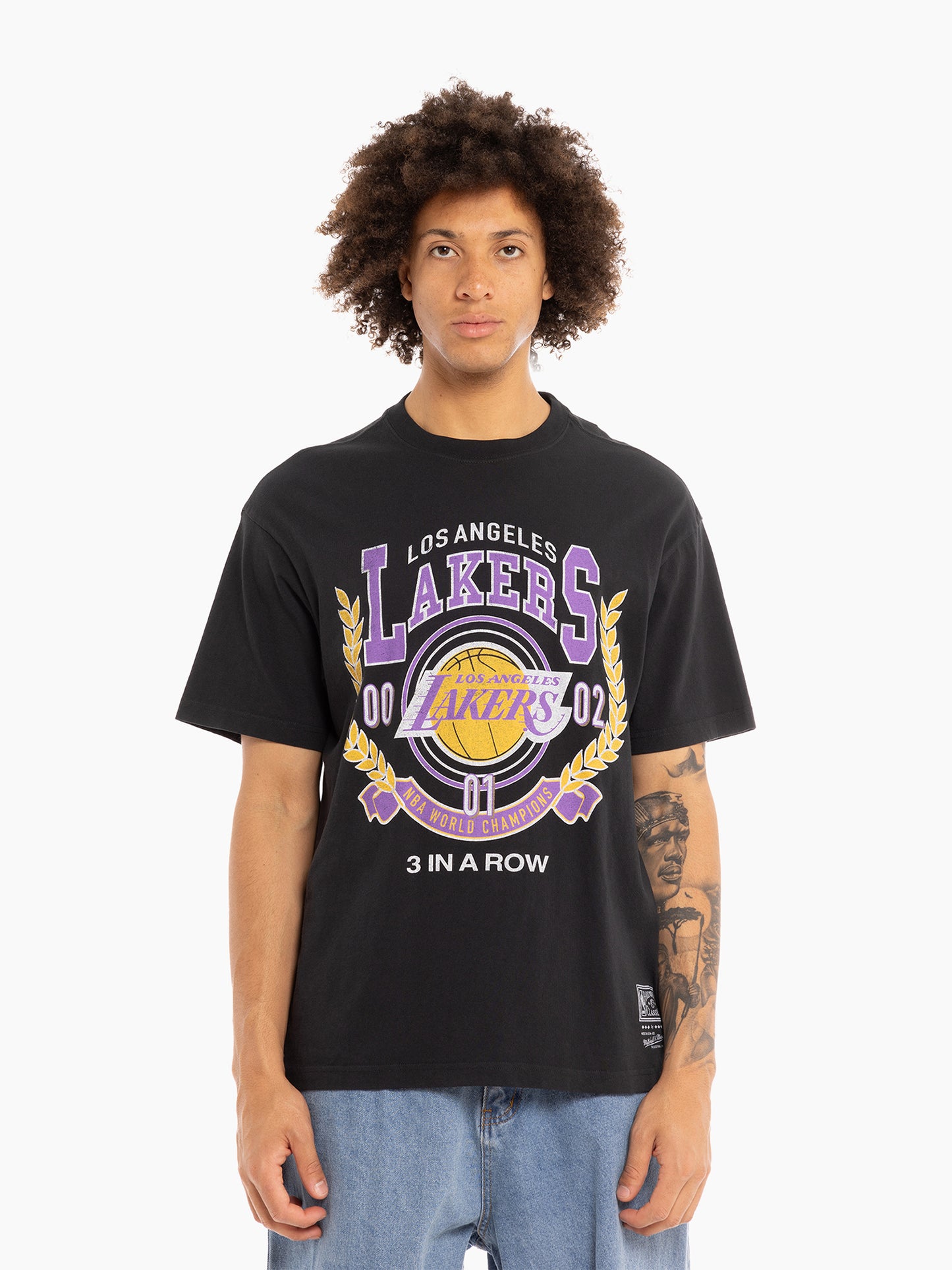Mitchell & Ness LA Lakers Arch Tee - Faded Black