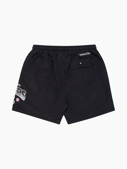Mitchell & Ness Los Angeles Raiders Big Hit Nylon Shorts - Black