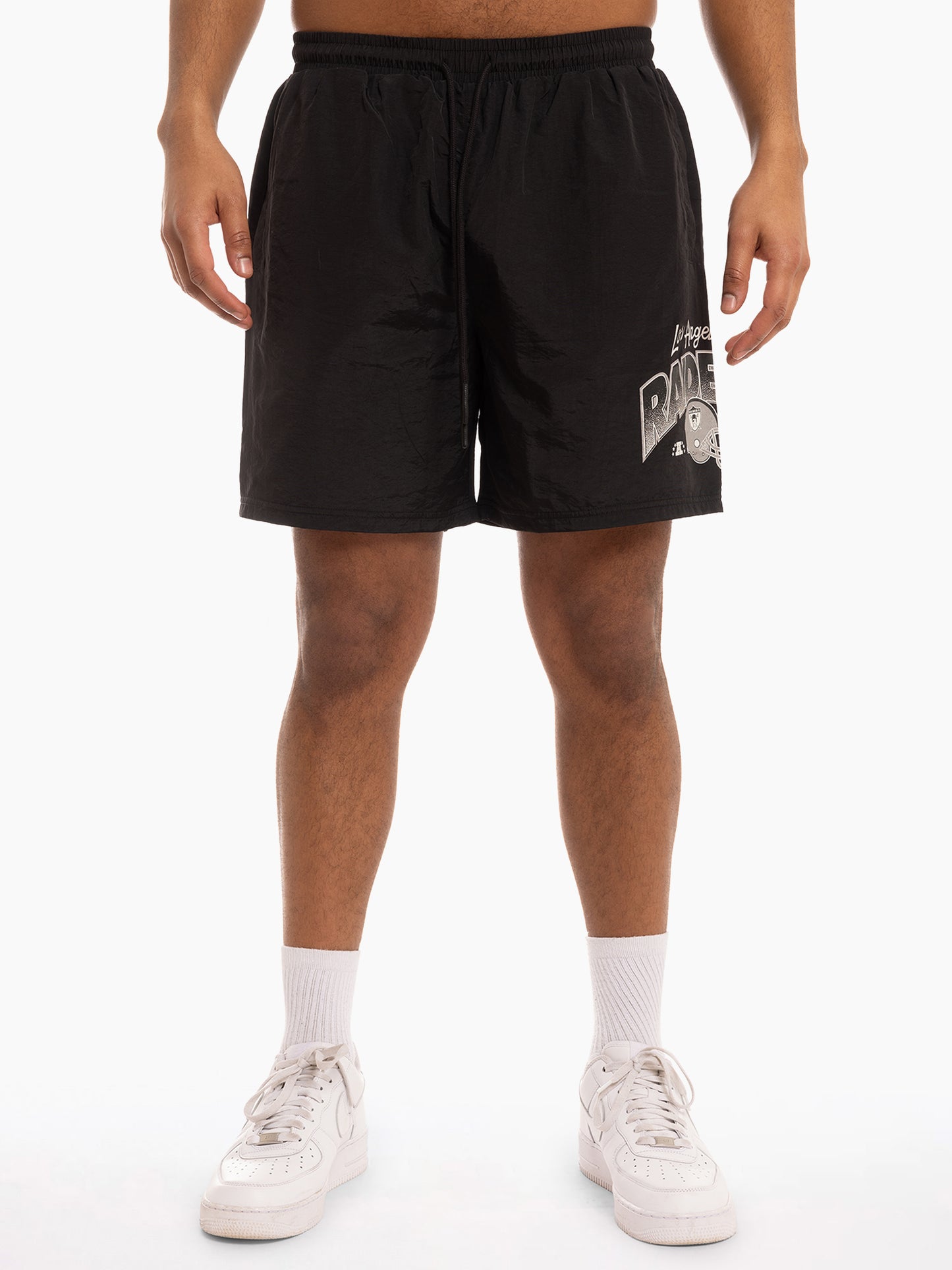 Mitchell & Ness Los Angeles Raiders Big Hit Nylon Shorts - Black