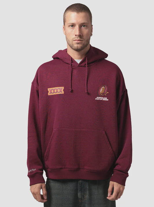 Mitchell & Ness Queenland Maroon Toad Box Hoddie