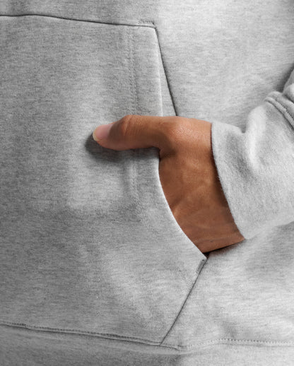 2XU Mens Aspire Hoodie - Grey Marle/White