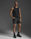 2XU Mens Aero Tank - Black/Silver Reflective