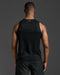 2XU Mens Aero Tank - Black/Silver Reflective