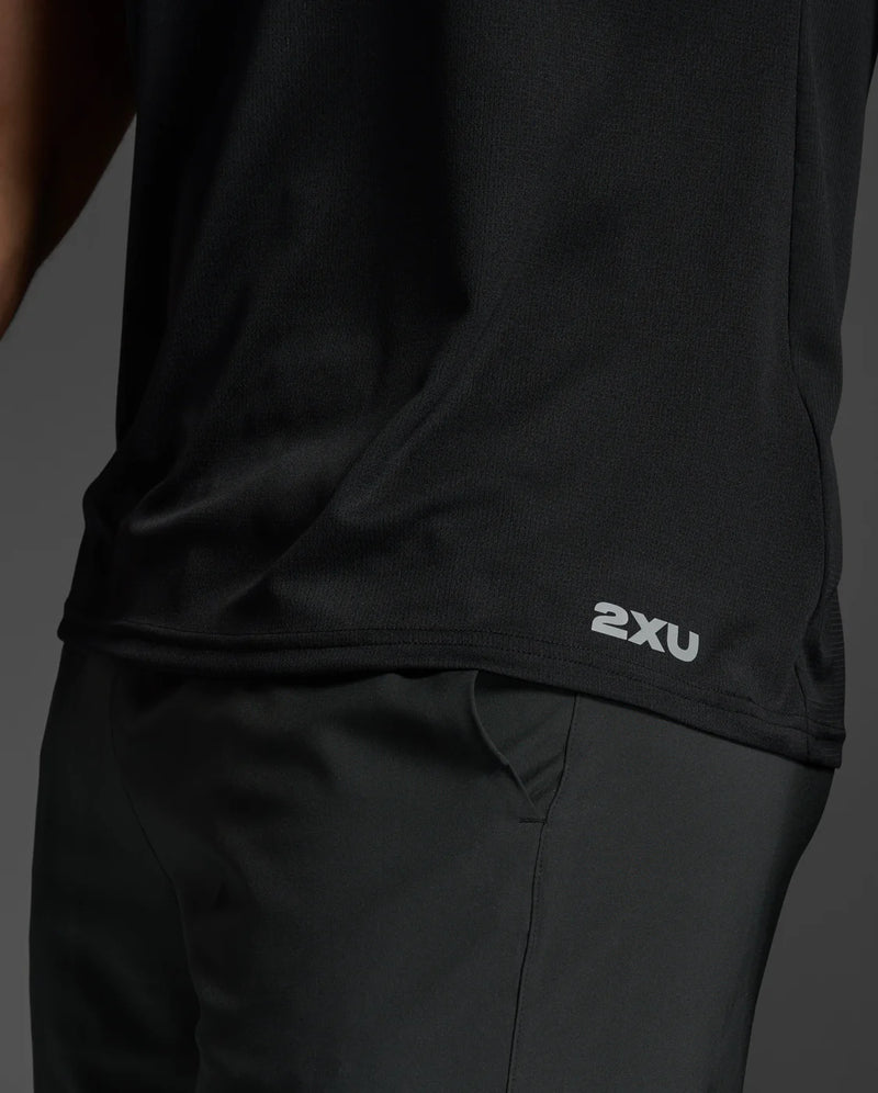 2XU Mens Aero Tank - Black/Silver Reflective