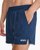 2XU Mens Aero 5 Inch Shorts 2.0 - Midnight/Silver