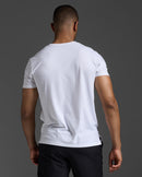 2XU Mens Contender Tee - White/Scatter