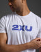 2XU Mens Contender Tee - White/Scatter