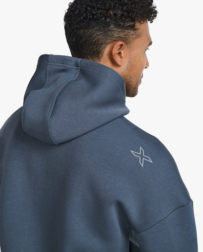 2XU Mens Commute Full Zip Hoodie - Turbulence/Harbor Mist