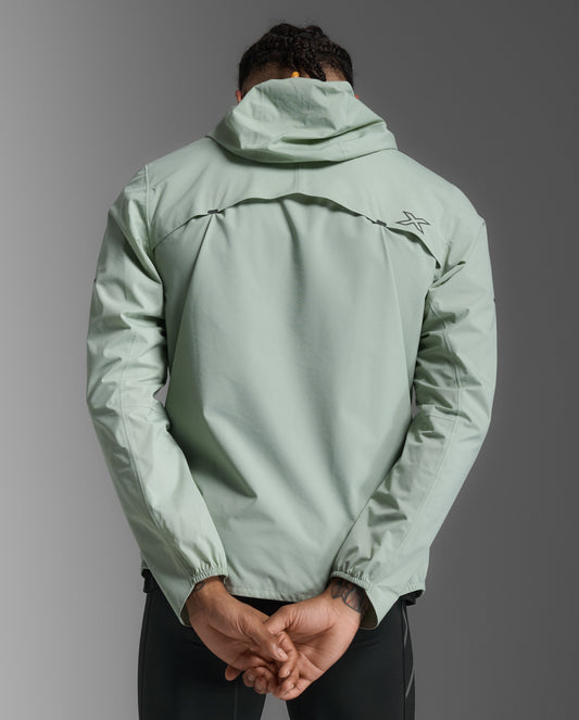 2XU Mens Ignition Shield Jacket - Eucalyptus/ Black Reflective