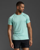 2XU Mens Motion Tee - Aqua/Jupiter