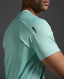 2XU Mens Motion Tee - Aqua/Jupiter