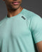 2XU Mens Motion Tee - Aqua/Jupiter