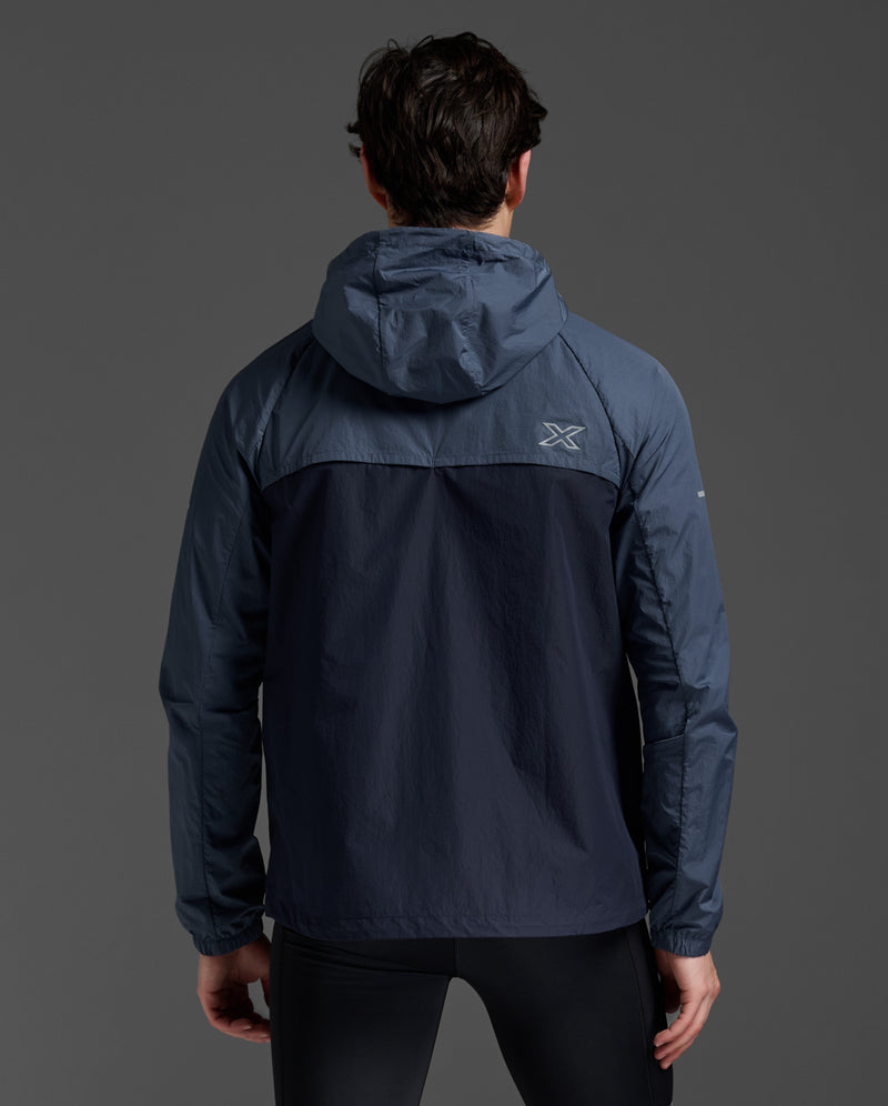 2XU Mens Aero Windbreaker - Indigo/Midnight