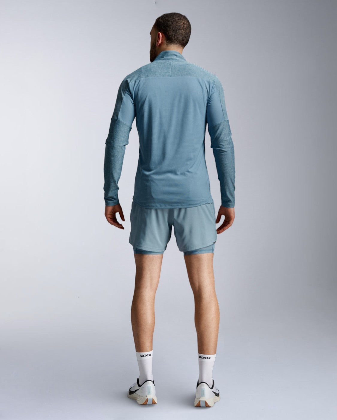 2XU Mens Aero 1/2 Zip - Blue Shade/Reflective