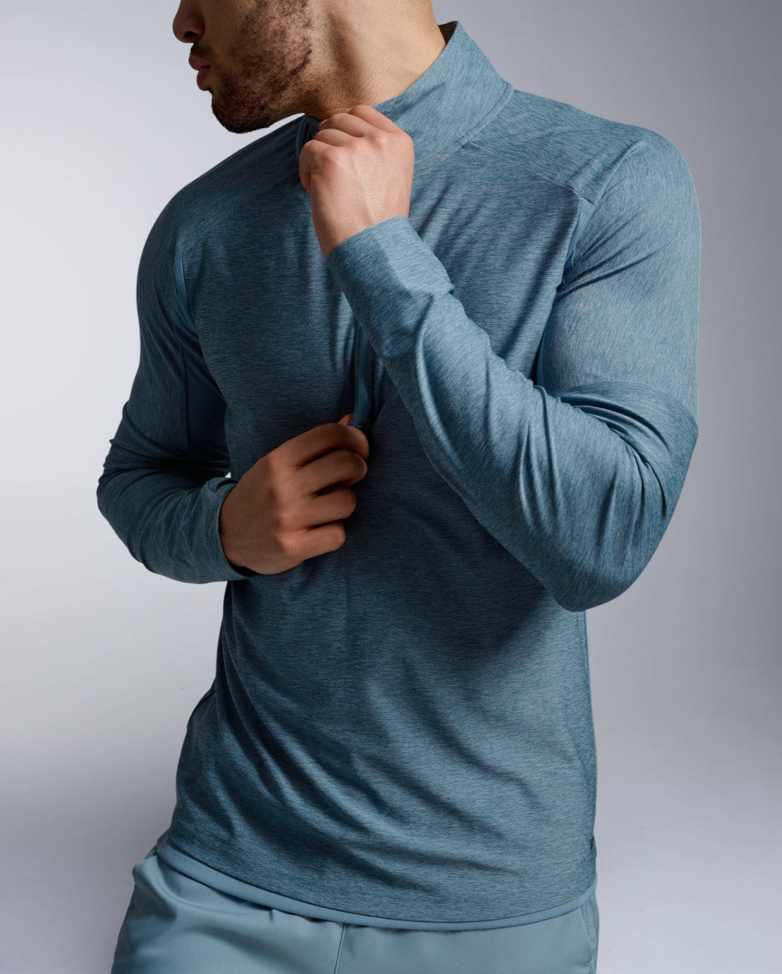 2XU Mens Aero 1/2 Zip - Blue Shade/Reflective