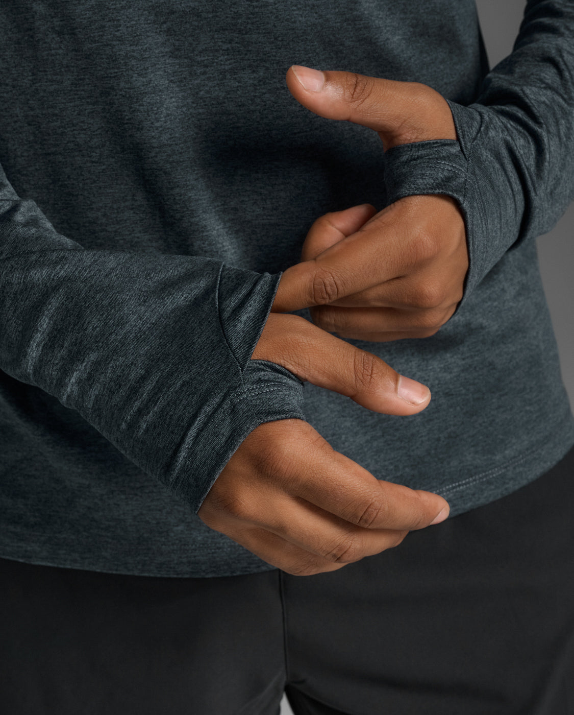 2XU Mens Aero 1/2 Zip- Dark Sage/Black Reflective