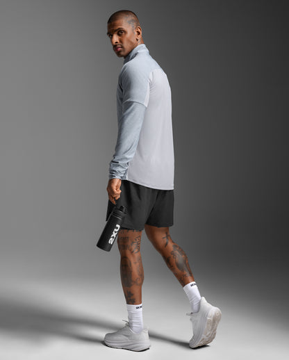 2XU Mens Aero 1/2 Zip - Weathervane/Black Reflective