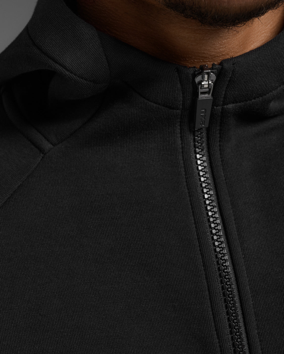 2XU Mens Commute Smooth Spacer Full Zip Hoodie - Black