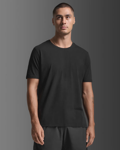 2XU Mens Motion Cotton Flex Tee - Black