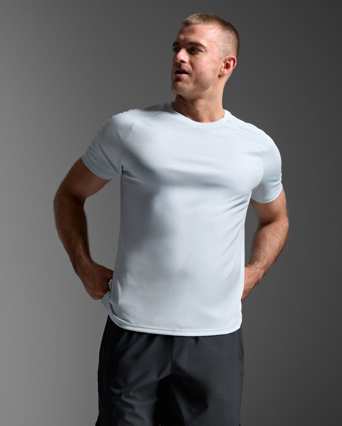 2XU Mens Aero Tee - Moonstone