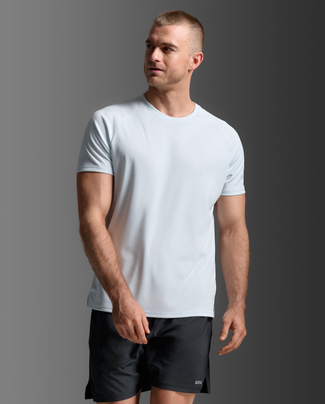 2XU Mens Aero Tee - Moonstone