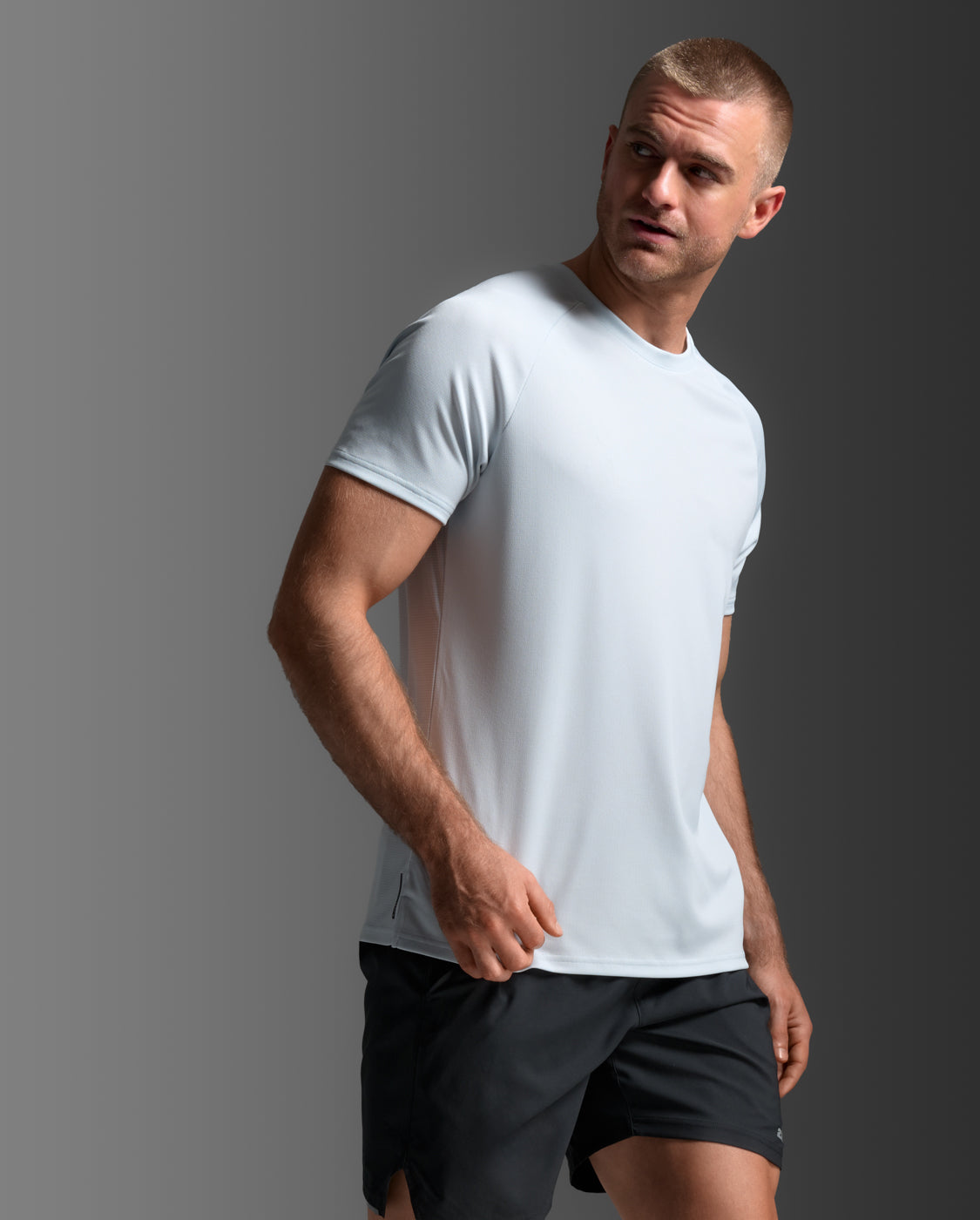 2XU Mens Aero Tee - Moonstone
