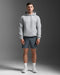 2XU Mens Motion Smooth Spacer Hoodie - Grey Marle