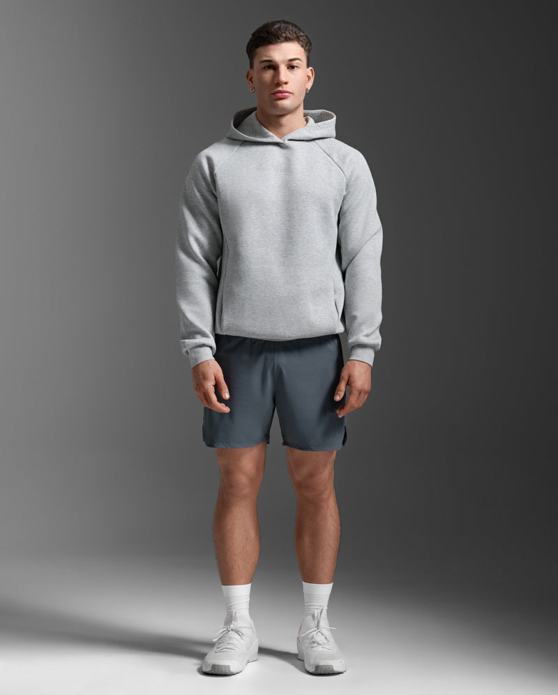 2XU Mens Motion Smooth Spacer Hoodie - Grey Marle