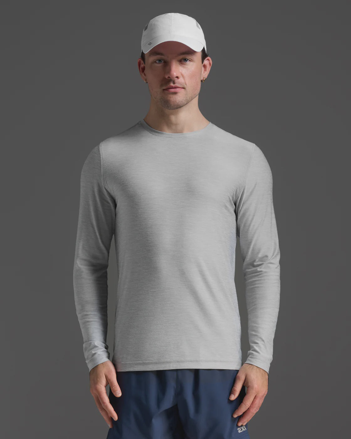 2XU Mens Signature Long Sleeve Tee - Habor Mist