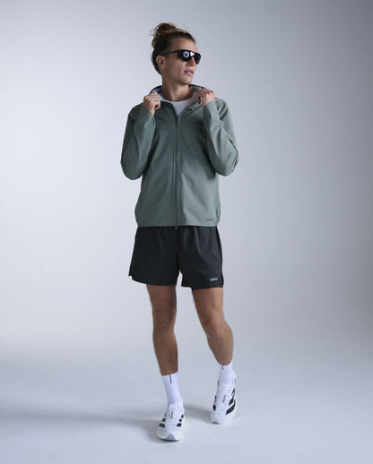 2XU Mens Ignition Shield Waterproof Jacket - Olive Leaf/Black Reflective