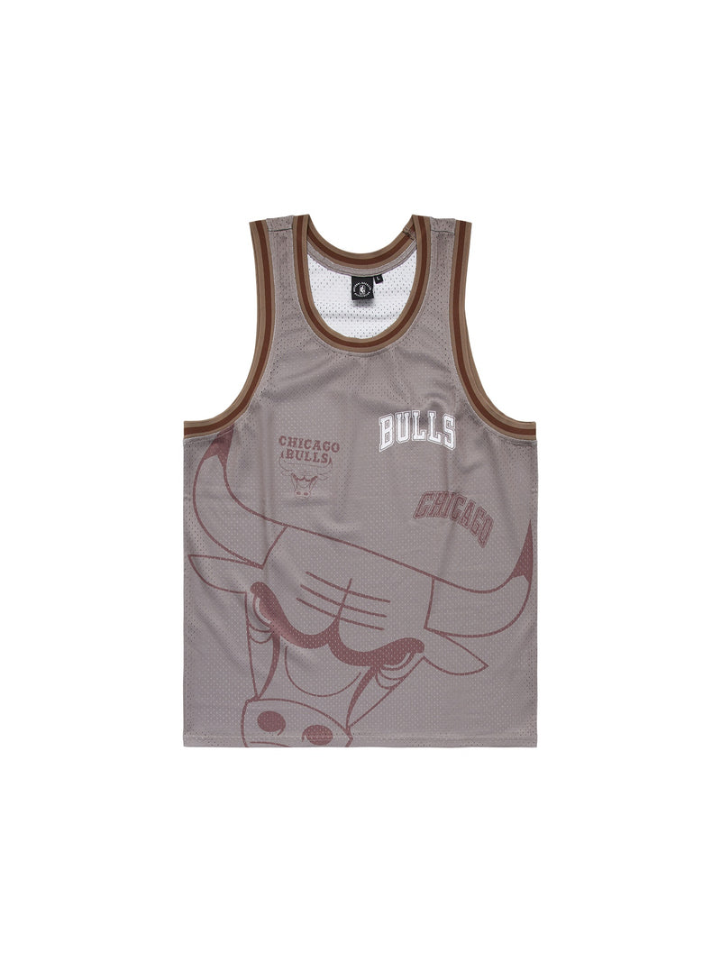 NBA Essentials Chicago Bulls Wallace Youth Mesh Tank - Taupe