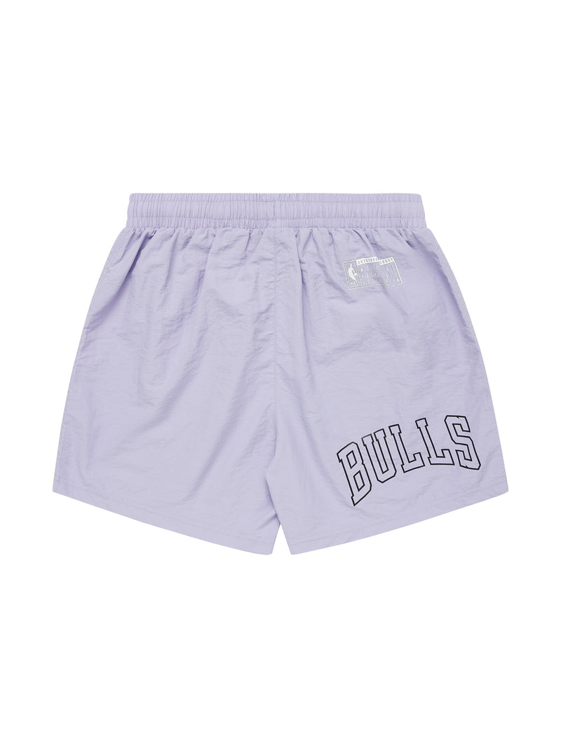 NBA Essentials Chicago Bulls Spencer Youth Nylon Shorts - Dark Lavender