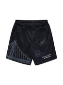 NBA Essentials Golden State Warriors Youth Mesh Shorts - Black