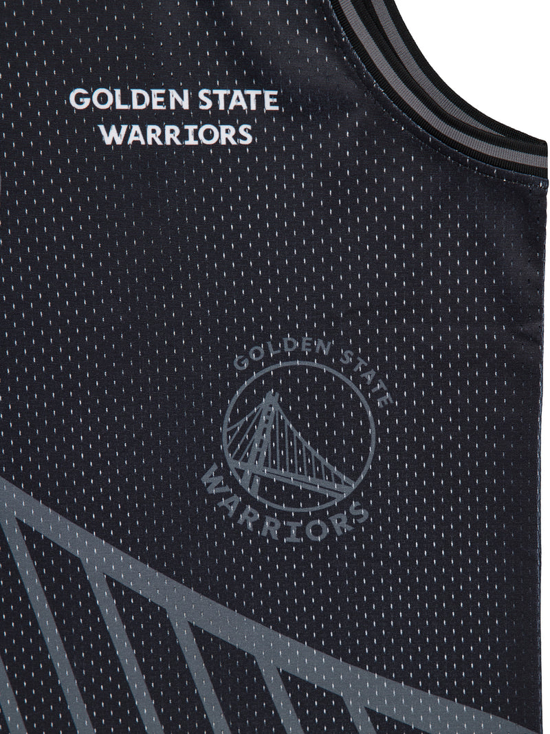 NBA Essentials Golden State Warriors Wallace Youth Mesh Tank Wars - Black