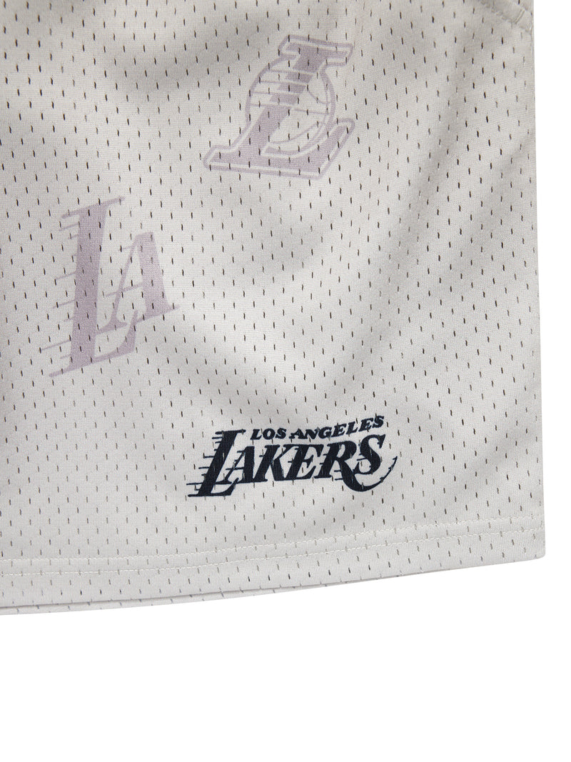 NBA Essentials LA Lakers Wallace Youth Mesh Shorts - Birch