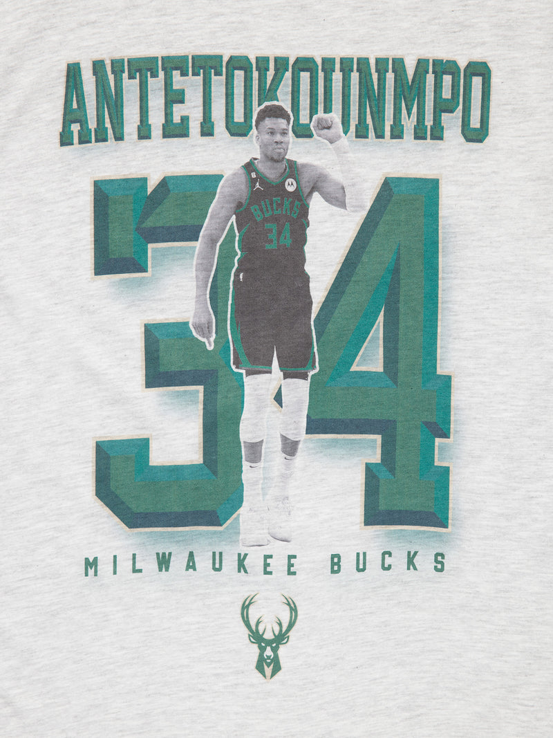 NBA Essentials Jasper Youth Vintage Tee - Antetokounmpo Milwaukee Bucks