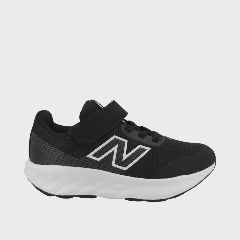 New Balance Kids 520 Bungee Lace with Hook & Loop - Black/White
