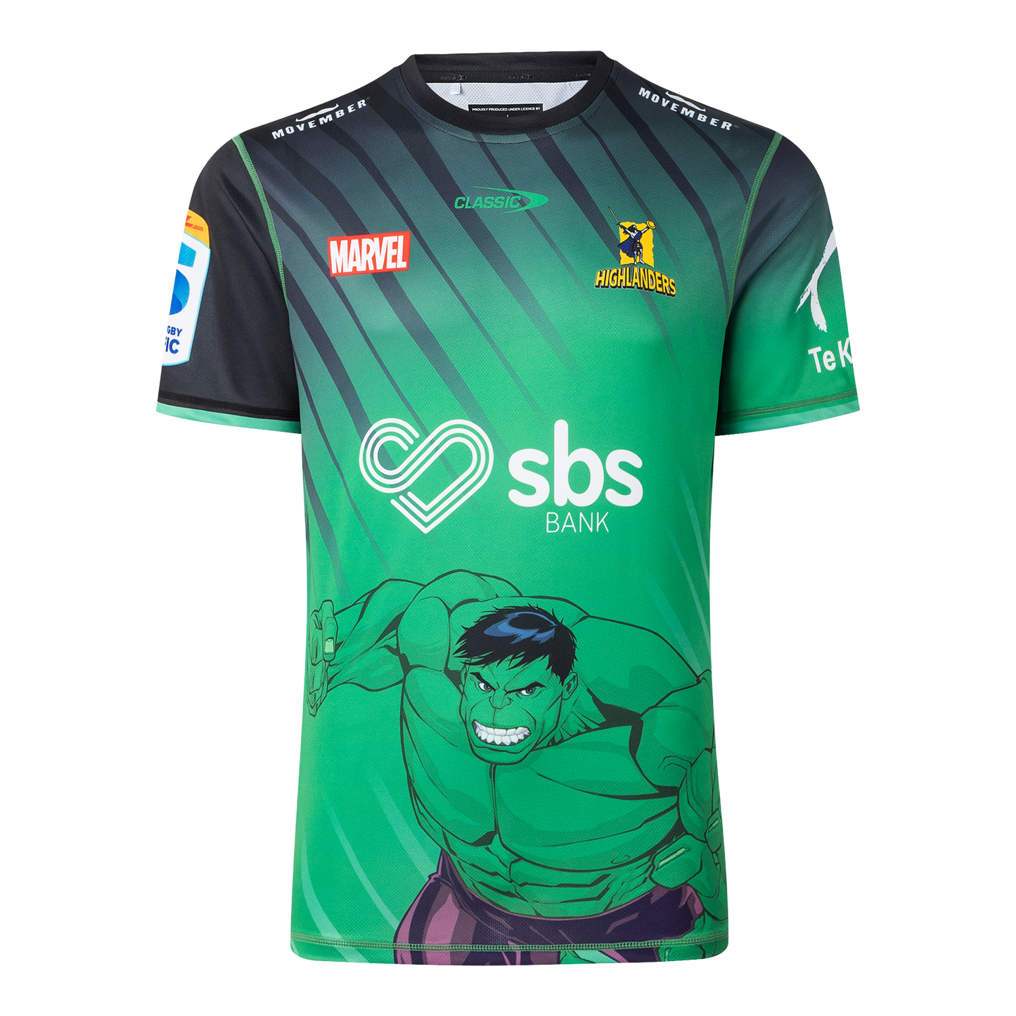 Classics Highlanders Adults Marvel Hulk Warm Up Tee