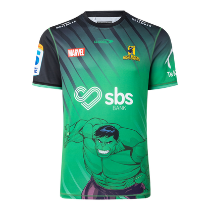 Classics Highlanders Adults Marvel Hulk Warm Up Tee