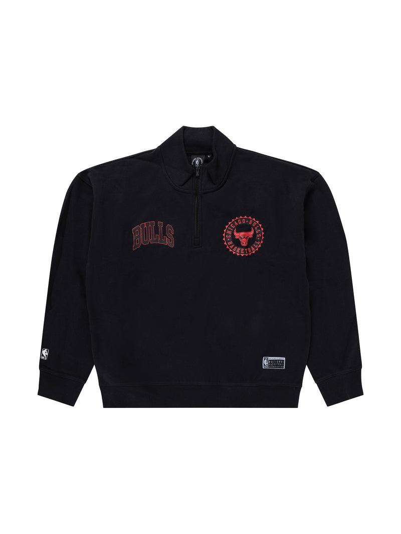 NBA Essentials Chicago Bulls Akron Fleece Crew - Black