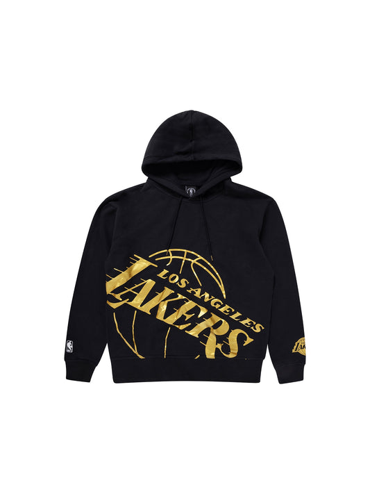 NBA Essentials Mens LA Lakers Abbotsford Fleece Hoody - Black/Gold