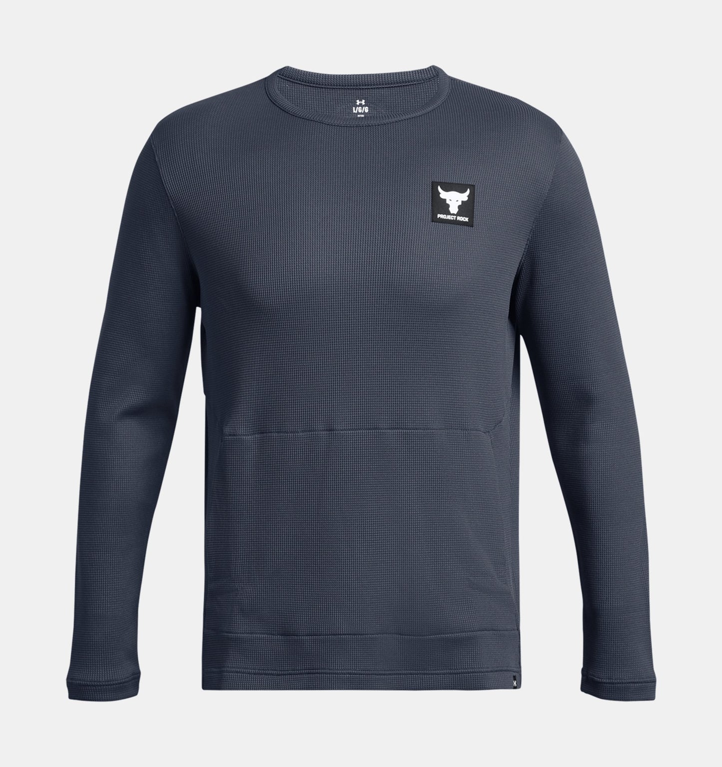 Under Armour Men's Project Rock Aunthentic Crew - Downpour Gray/Black