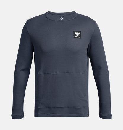 Under Armour Men's Project Rock Aunthentic Crew - Downpour Gray/Black